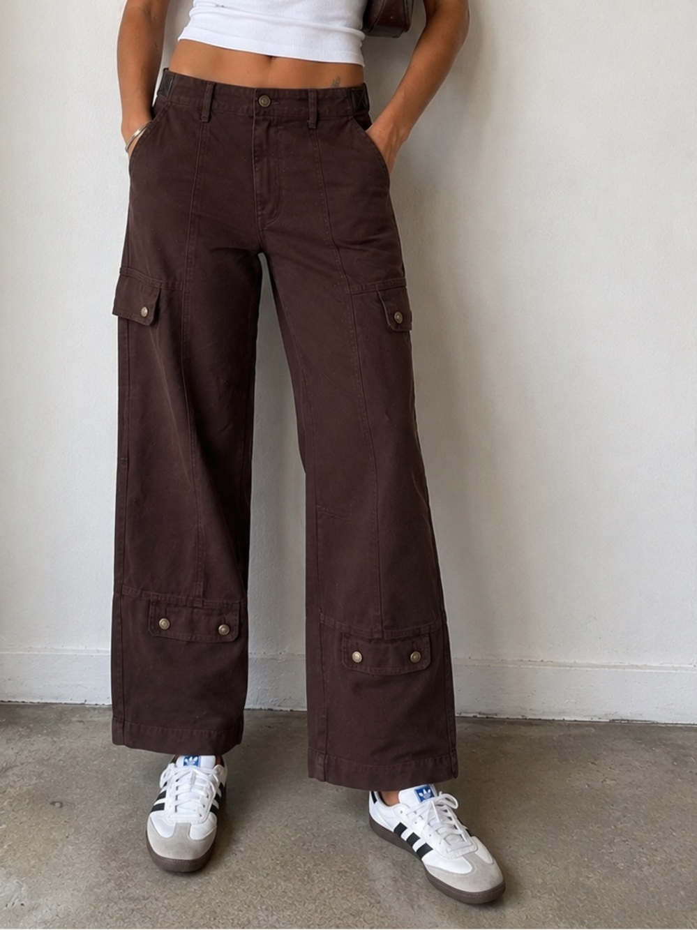 naked wardrobe brown high-rise pants 8-10
